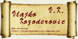 Vlajko Kozoderović vizit kartica